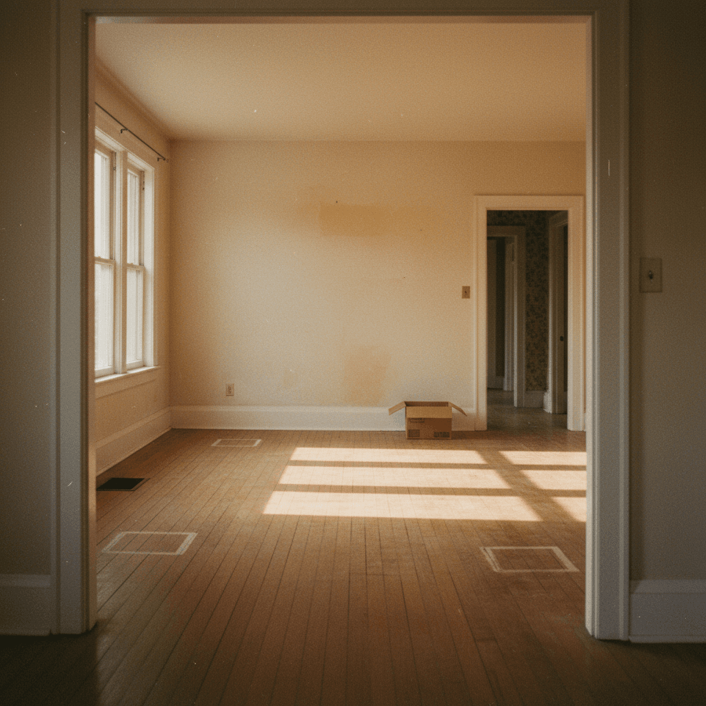 Empty room during estate or moving cleanout